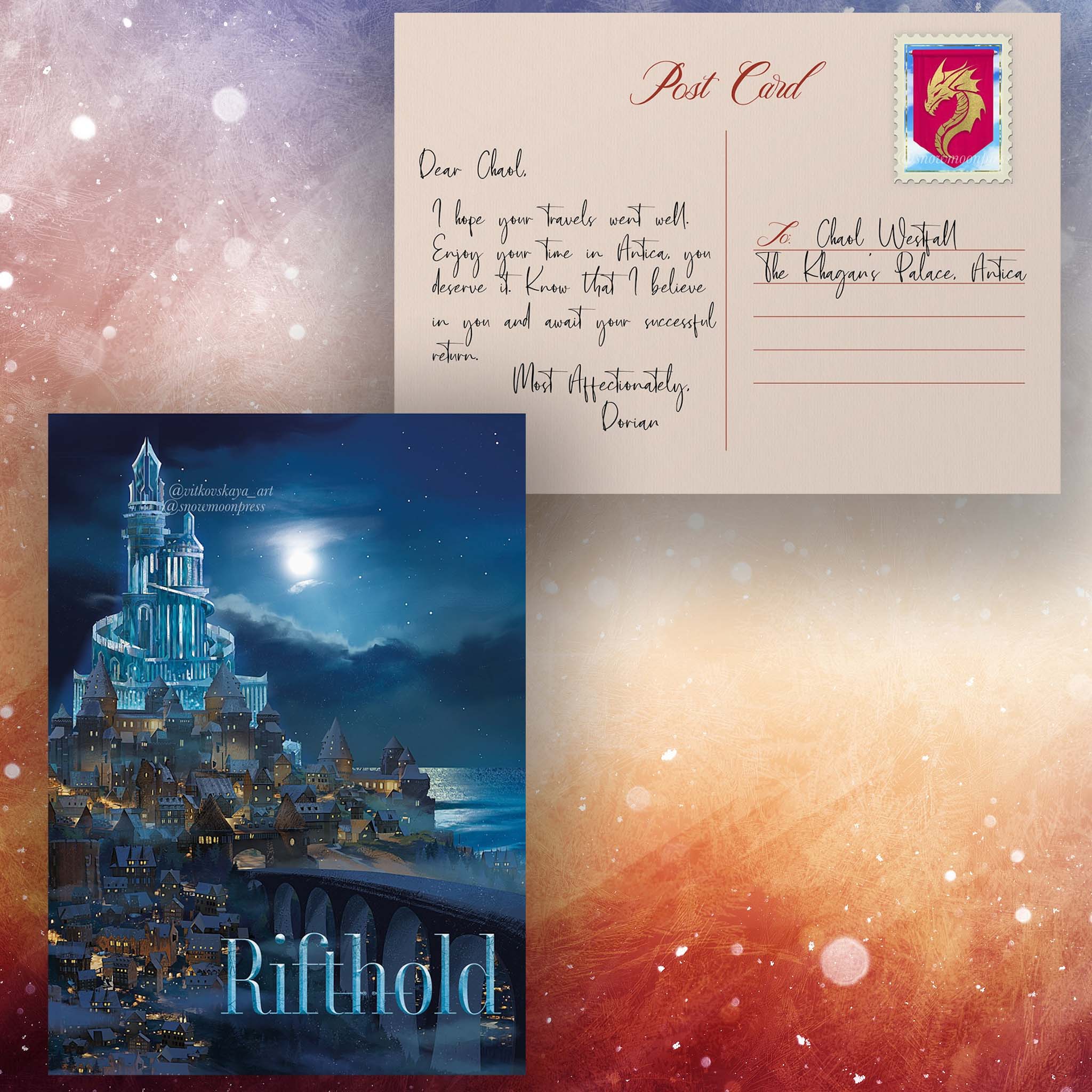 Postcard Bundle - 1-8 Rifthold, Skull’s Bay, Little Folk Cave, Doranelle, Endovier, Ilium