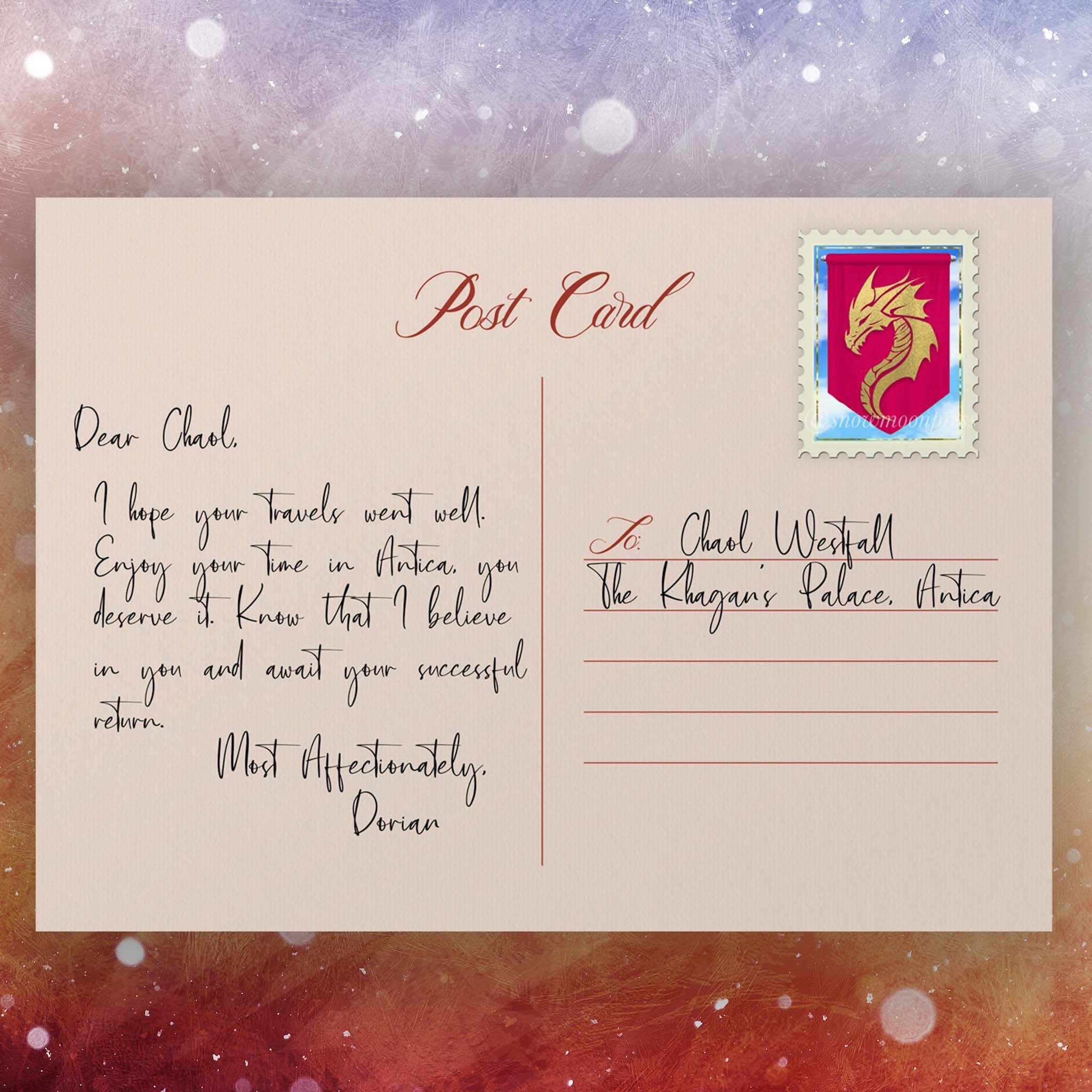 Rifthold Postcard - From Dorian